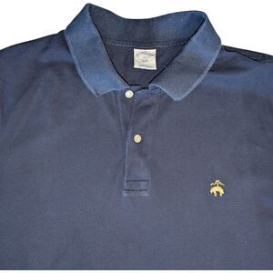 Brooks Brothers 1818 Polo Shirt Mens Size XL Blue Slim Fit Casual Short Sleeve